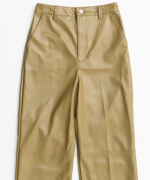 MAISON SPECIAL(メゾンスペシャル)の「Straight Vegan Leather Pants/ストレートヴィーガンレザーパンツ(その他パンツ・レディース・ボルドー/ブラック/カーキ・38/36/34)」の19枚目の写真