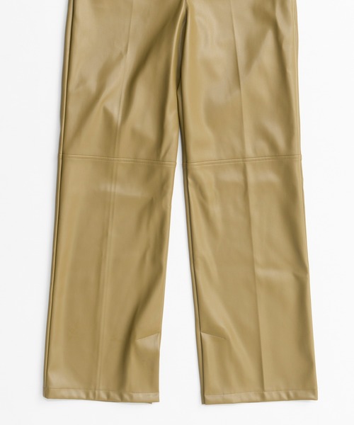 MAISON SPECIAL(メゾンスペシャル)の「Straight Vegan Leather Pants/ストレートヴィーガンレザーパンツ(その他パンツ・レディース・ボルドー/ブラック/カーキ・38/36/34)」の20枚目の写真