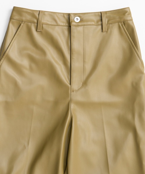MAISON SPECIAL(メゾンスペシャル)の「Straight Vegan Leather Pants/ストレートヴィーガンレザーパンツ(その他パンツ・レディース・ボルドー/ブラック/カーキ・38/36/34)」の21枚目の写真