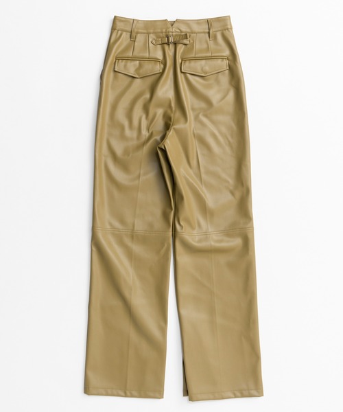 MAISON SPECIAL(メゾンスペシャル)の「Straight Vegan Leather Pants/ストレートヴィーガンレザーパンツ(その他パンツ・レディース・ボルドー/ブラック/カーキ・38/36/34)」の18枚目の写真