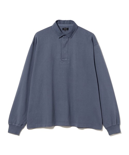 BEAMS(ビームス)の「ガーメントダイ ラガーシャツ(ポロシャツ・メンズ・ブラック/ネイビー・S/M/XL/L)」の9枚目の写真