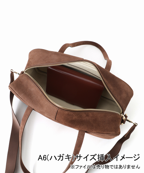 VERMEIL par iena(ヴェルメイユパーイエナ)の「SALCE サルーチェ ARISA SUEDE W34xH17xD12cm 4463250005(ボストンバッグ・レディース・ブラウン・FREE)」の10枚目の写真