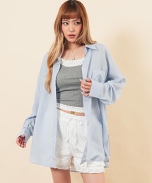 サイドスリットシアーシャツ