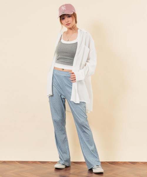 anap mimpi(アナップミンピ)の「サイドスリットシアーシャツ(シャツ/ブラウス・レディース・ブラウン/ホワイト/ブルー/グリーン・F)」の13枚目の写真