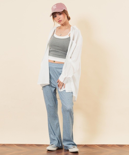 anap mimpi(アナップミンピ)の「サイドスリットシアーシャツ(シャツ/ブラウス・レディース・ブラウン/ホワイト/ブルー/グリーン・F)」の14枚目の写真