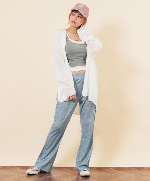 anap mimpi(アナップミンピ)の「サイドスリットシアーシャツ(シャツ/ブラウス・レディース・ブラウン/ホワイト/ブルー/グリーン・F)」の15枚目の写真