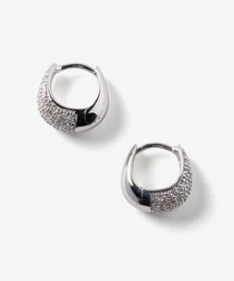 【TOM WOOD / トムウッド】Ice Huggies Pave / パヴェ フープ ピアス シルバー
