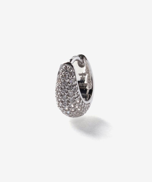 TOM WOOD（トムウッド）の「【TOM WOOD / トムウッド】Ice Huggies Pave / パヴェ フープ ピアス シルバー（ピアス（両耳用）・レディース・シルバー・FREE）」の3枚目の写真