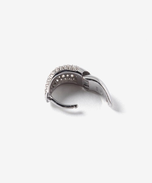 TOM WOOD（トムウッド）の「【TOM WOOD / トムウッド】Ice Huggies Pave / パヴェ フープ ピアス シルバー（ピアス（両耳用）・レディース・シルバー・FREE）」の5枚目の写真