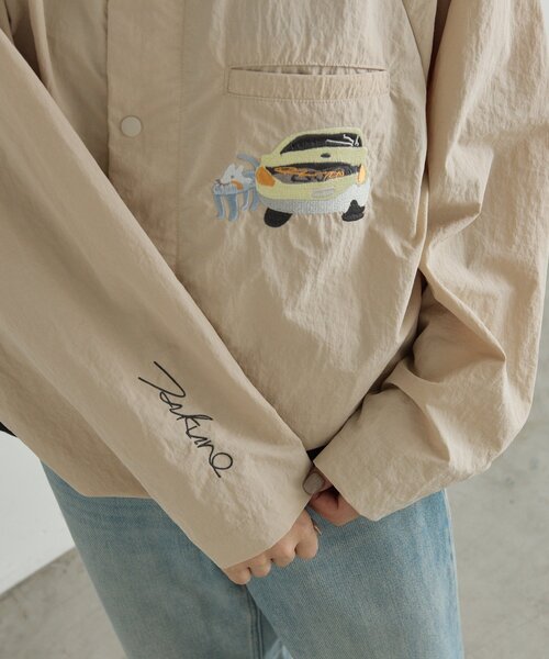 ear PAPILLONNER（イアパピヨネ）の「【Takuro Matsui×ear】コラボウインドブレーカー（ブルゾン・レディース・ブラック/ベージュ・FREE）」の9枚目の写真