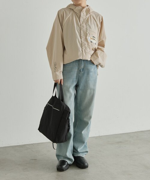 ear PAPILLONNER（イアパピヨネ）の「【Takuro Matsui×ear】コラボウインドブレーカー（ブルゾン・レディース・ブラック/ベージュ・FREE）」の13枚目の写真