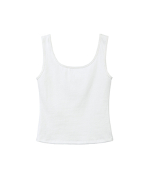 lotsyou_Basic Deep Sleeveless White
