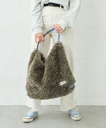 ：【TYNNE.】【A4サイズ収納可能】ファートライアングルロープトートバッグ