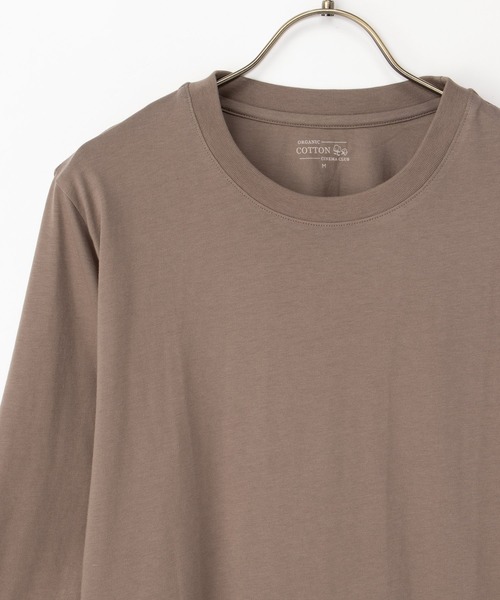 Honeys(ハニーズ)の「こだわり綿長袖Tシャツ(Tシャツ/カットソー・レディース・カーキ/グレイッシュブルー/ピンク/モカ/ブラック/オフホワイト/グレイッシュベージュ・L/M/S/LL)」の10枚目の写真