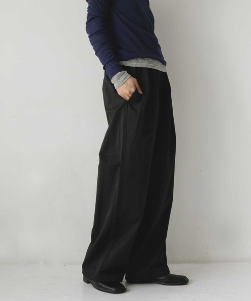  hellam（へラム）の「2WAY腰巻きツイルパンツ（その他パンツ・レディース・ネイビー/ブラック/ブラウン/アイボリー・FREE）」の11枚目の写真