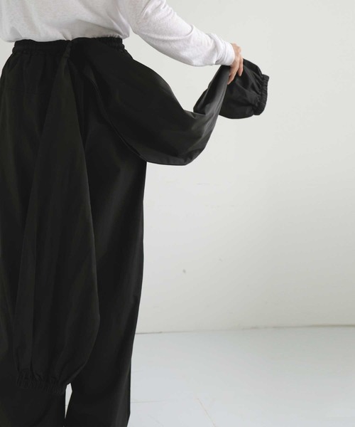  hellam（へラム）の「2WAY腰巻きツイルパンツ（その他パンツ・レディース・ネイビー/ブラック/ブラウン/アイボリー・FREE）」の15枚目の写真