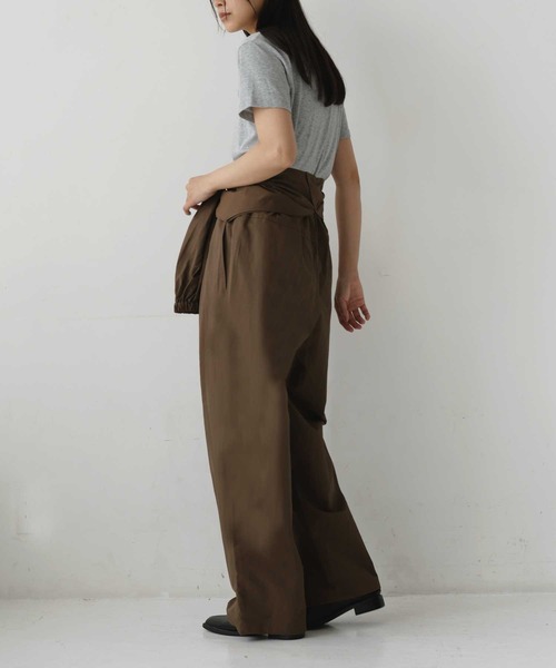  hellam（へラム）の「2WAY腰巻きツイルパンツ（その他パンツ・レディース・ネイビー/ブラック/ブラウン/アイボリー・FREE）」の21枚目の写真