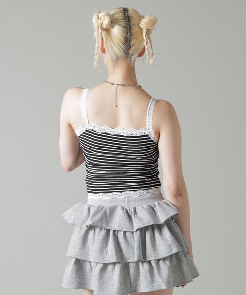 L.H.P(エルエイチピー)の「MAVYTH/メヴィス/BORDER CAMISOLE(キャミソール・レディース・ホワイト/ブラック/レッド・F)」の17枚目の写真