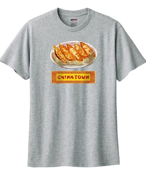 NIPOP(ニポップ)の「NIPOP(ニポップ) 半袖Tシャツ レディース 餃子 中華料理 イラスト ロゴ プリント Tシャツ 半袖 カットソー トップス インバウンド お土産 ユニセックス(Tシャツ/カットソー・レディース・ホワイト/ヘザーグレー/ブラック・M/L)」の3枚目の写真