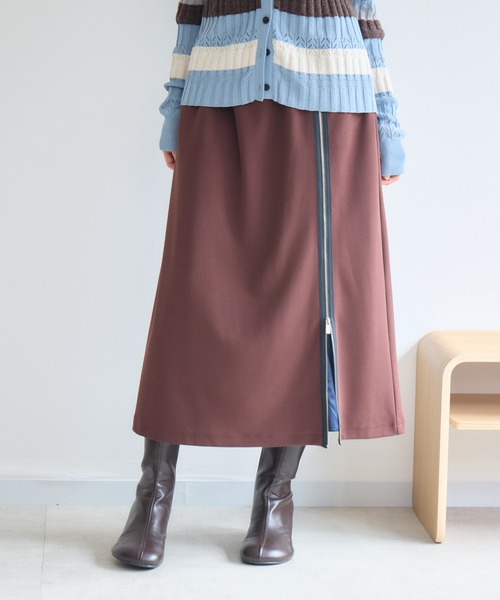 KATHARINE ROSS(キャサリンロス)の「バイカラージップスカート(スカート・レディース・ブラウン/ブラック・FREE)」の7枚目の写真