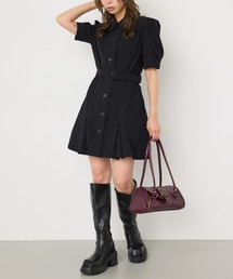 SLY（スライ）の「COLLAR BUTTON S/OP カラーボタンショートワンピ 秋服 ミニワンピース（ワンピース）」