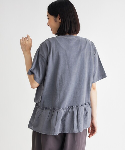 HONEYSUCKLE ROSE(ハニーサックルローズ)の「◆ピグメント切替ロゴプリントTシャツ(Tシャツ/カットソー・レディース・ダークグレー/オフホワイト・04/05)」の10枚目の写真