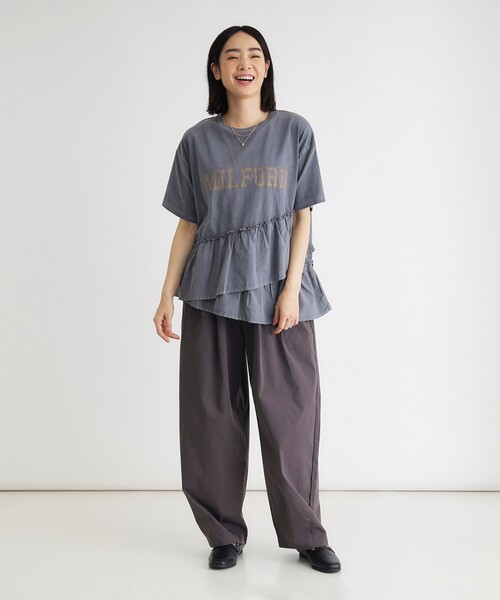 HONEYSUCKLE ROSE(ハニーサックルローズ)の「◆ピグメント切替ロゴプリントTシャツ(Tシャツ/カットソー・レディース・ダークグレー/オフホワイト・04/05)」の11枚目の写真