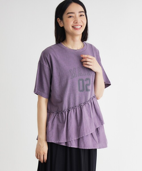 HONEYSUCKLE ROSE(ハニーサックルローズ)の「◆ピグメント切替ロゴプリントTシャツ(Tシャツ/カットソー・レディース・ダークグレー/オフホワイト・04/05)」の13枚目の写真