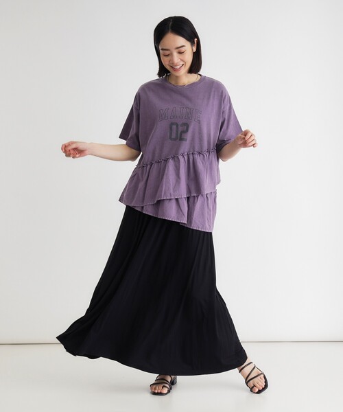 HONEYSUCKLE ROSE(ハニーサックルローズ)の「◆ピグメント切替ロゴプリントTシャツ(Tシャツ/カットソー・レディース・ダークグレー/オフホワイト・04/05)」の17枚目の写真