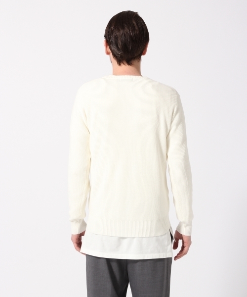 HARE（ハレ）の「カタアゼニットプルオーバー(HARE)（ニット/セーター・メンズ・オフホワイト/グレー/ブラック/ライトブルー・SMALL/LARGE/MEDIUM）」の9枚目の写真