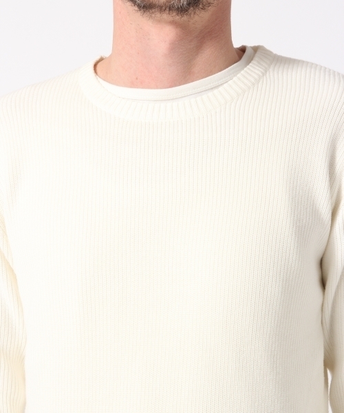 HARE（ハレ）の「カタアゼニットプルオーバー(HARE)（ニット/セーター・メンズ・オフホワイト/グレー/ブラック/ライトブルー・SMALL/LARGE/MEDIUM）」の10枚目の写真