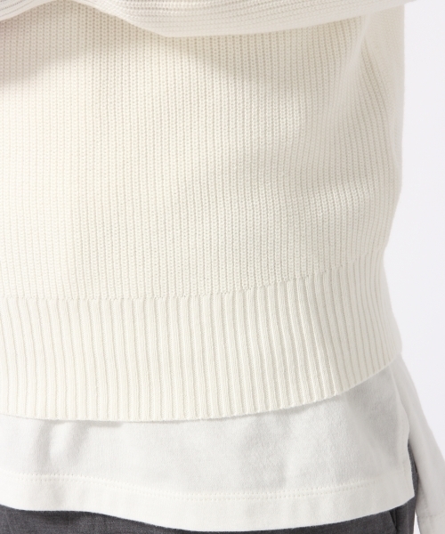 HARE（ハレ）の「カタアゼニットプルオーバー(HARE)（ニット/セーター・メンズ・オフホワイト/グレー/ブラック/ライトブルー・SMALL/LARGE/MEDIUM）」の6枚目の写真