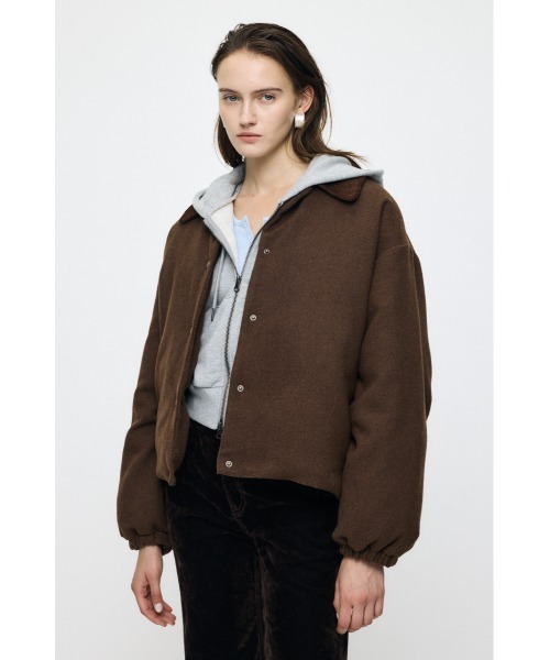 MOUSSY(マウジー)の「【26年AW新作】TWEED PUFFER ジャケット(ダウンジャケット/コート・レディース・ブラウン/ベージュ系その他/グレー系その他・FREE)」の4枚目の写真