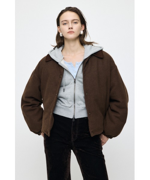 MOUSSY(マウジー)の「【26年AW新作】TWEED PUFFER ジャケット(ダウンジャケット/コート・レディース・ブラウン/ベージュ系その他/グレー系その他・FREE)」の7枚目の写真