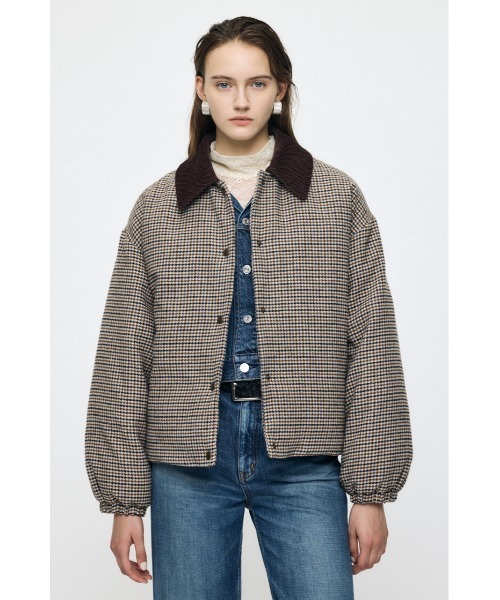 MOUSSY(マウジー)の「【26年AW新作】TWEED PUFFER ジャケット(ダウンジャケット/コート・レディース・ブラウン/ベージュ系その他/グレー系その他・FREE)」の10枚目の写真