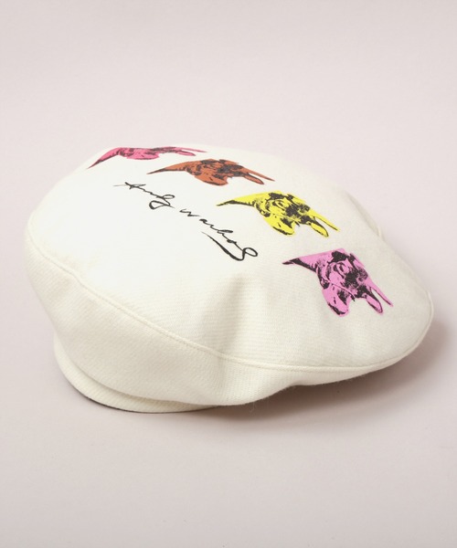 CA4LA(カシラ)の「COW MOTIF BERET(ハンチング/ベレー帽・メンズ・ブラック/オフホワイト/ベージュ・ONESIZE)」の2枚目の写真