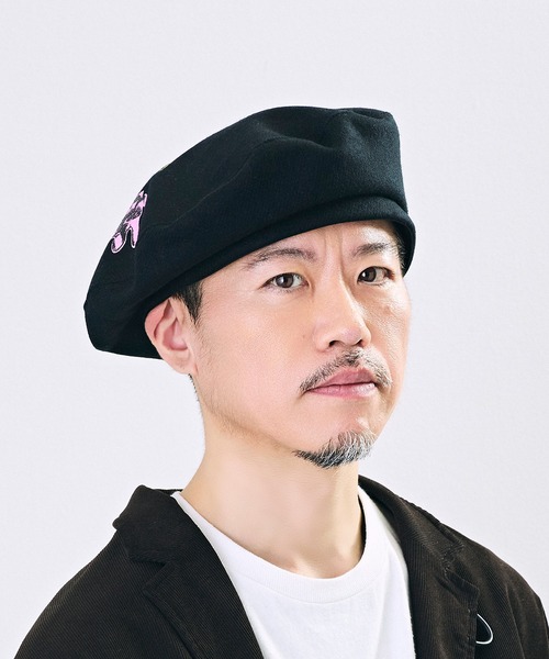CA4LA(カシラ)の「COW MOTIF BERET(ハンチング/ベレー帽・メンズ・ブラック/オフホワイト/ベージュ・ONESIZE)」の3枚目の写真