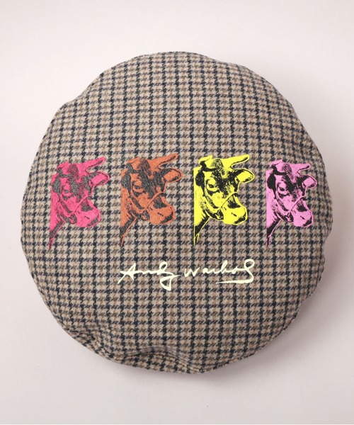 CA4LA(カシラ)の「COW MOTIF BERET(ハンチング/ベレー帽・メンズ・ブラック/オフホワイト/ベージュ・ONESIZE)」の11枚目の写真