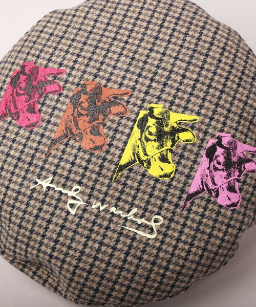 CA4LA(カシラ)の「COW MOTIF BERET(ハンチング/ベレー帽・メンズ・ブラック/オフホワイト/ベージュ・ONESIZE)」の14枚目の写真
