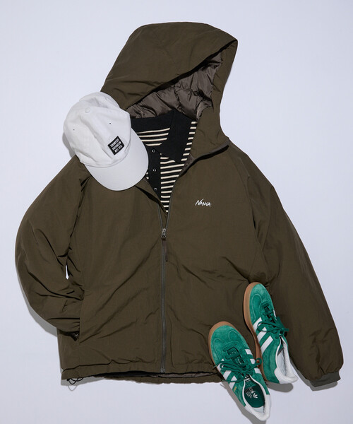 FREAK'S STORE（フリークスストア）の「NANGA × FREAK'S STORE/ナンガ 別注 NEW DOWN JACKET WOMEN’S/ニューダウンジャケット ウィメンズ（ダウンジャケット/コート・レディース・グレー/ブラウン/オリーブ/ブラック・ﾌﾘ-）」の4枚目の写真