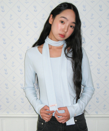 CLASSIC SCARF LS TEE SKY BLUE