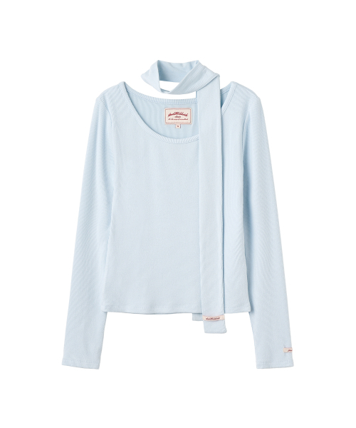 AMESWORLDWIDE(アメスワールドワイド)の「CLASSIC SCARF LS TEE SKY BLUE(Tシャツ/カットソー・レディース・その他・SMALL/MEDIUM)」の7枚目の写真