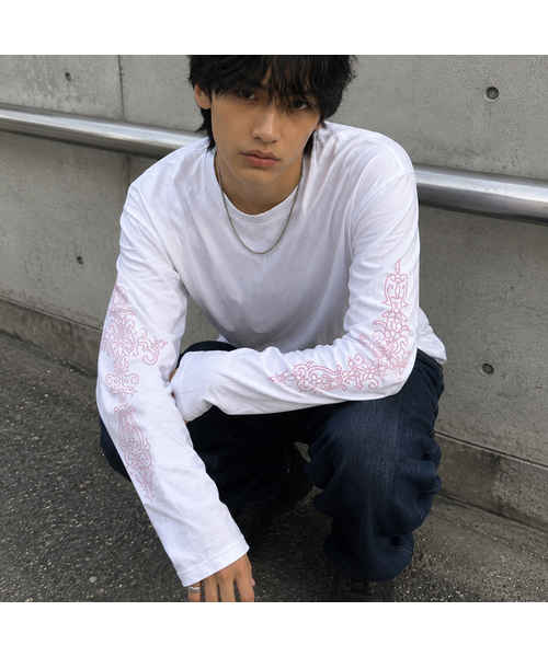 GRAVER ORDINARY（グレイバーオーディナリー）の「[ODNR UNISEX]SIM SLEEVE ロングスリーブ Tシャツ_3color（Tシャツ/カットソー・レディース・ブラック/チャコールグレー/ホワイト・MEDIUM/LARGE）」の2枚目の写真