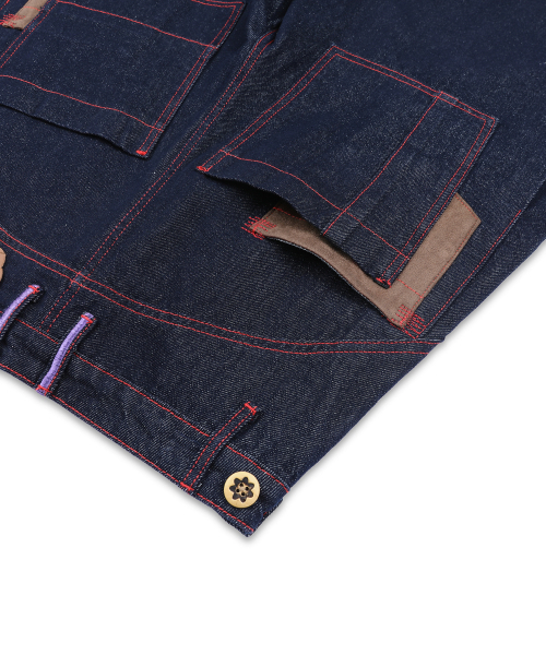 RuNaKi'Hu'(ルナキフ)の「WXP102 ミマモリ 生デニム 配色 バルーンパンツ (INDIGO)(デニムパンツ・レディース・その他・1/2/3)」の9枚目の写真