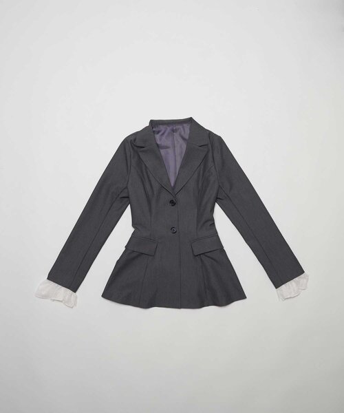 Belle Charme(ベルシャルム)の「【Belle Charme】Lace-up Tailored Jacket(テーラードジャケット・レディース・ブラック/グレー/ベージュ・FREE)」の17枚目の写真
