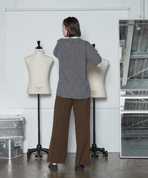 OFROOM(オフルーム)の「【2026秋冬新作】Dot Print Denim Pants|ドットプリントデニムパンツ(デニムパンツ・レディース・ブルー/ライトブルー/ブラウン・LARGE/MEDIUM/SMALL)」の14枚目の写真
