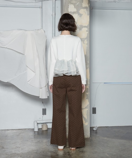 OFROOM(オフルーム)の「【2026秋冬新作】Dot Print Denim Pants|ドットプリントデニムパンツ(デニムパンツ・レディース・ブルー/ライトブルー/ブラウン・LARGE/MEDIUM/SMALL)」の17枚目の写真
