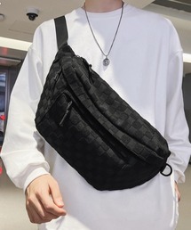 大容量ボディバッグ ブロックチェック