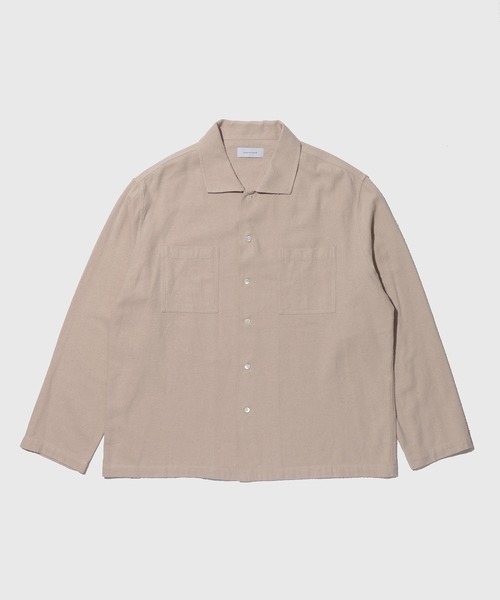 ADAM ET ROPE'（アダムエロペ）の「コットンシルクネップシャツ（シャツ/ブラウス・メンズ・ブラック/ベージュ・L/M）」の2枚目の写真