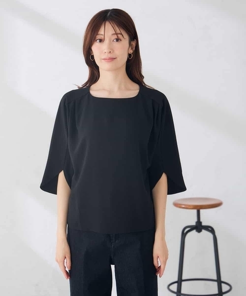 a.v.v(アーヴェヴェ)の「スクエアネック カットソー(Tシャツ/カットソー・レディース・ボルドー/ブラック/グレー系その他・36/40/38)」の17枚目の写真